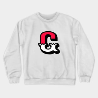 Monogram G - Alphabet Scrapbooking Red/White Circus Style Crewneck Sweatshirt